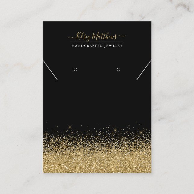 PixDezines Imitate Glitzer, Gold Business Card Visitenkarte (Vorderseite)