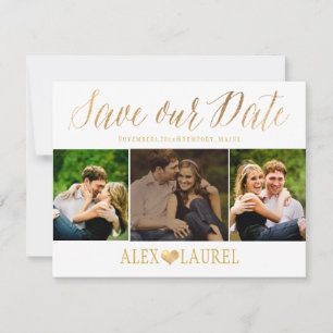 PixDezines Imitate Gold Confetti/Herz/Rett Datum Save The Date