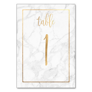 PixDezines Imitate Gold/Tabelle Nr. 1+/Marmor Tischnummer
