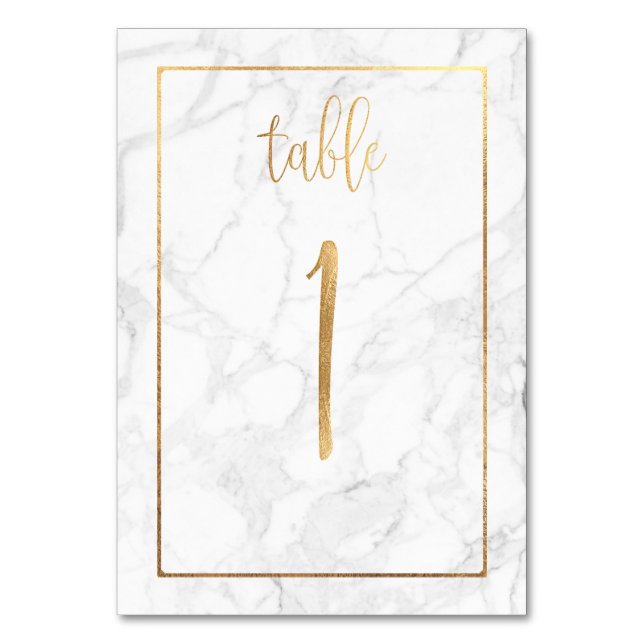 PixDezines Imitate Gold/Tabelle Nr. 1+/Marmor Tischnummer (Vorderseite)