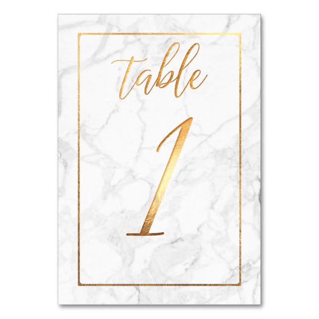 PixDezines Imitate Gold/Tabelle Nr. 1+/Marmor Tischnummer (Vorderseite)