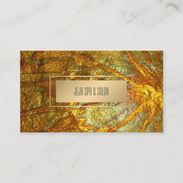 PixDezines Imitate Metallische Goldtextur Visitenkarte (Vorderseite)