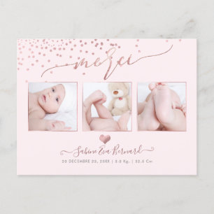 PixDezines Imitate Rose Gold Confetti//Remercierci Postkarte