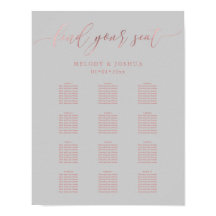 PixDezines Imitate Rose Gold-Script, Seating Chart