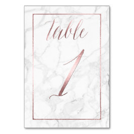 PixDezines Imitate Rose Gold/Tabelle 1+/Marmor Tischnummer