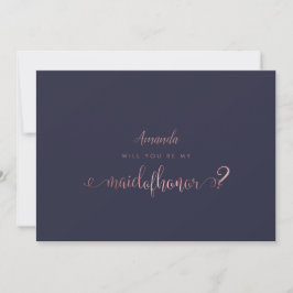 PixDezines Imitate Rose Gold Trauzeugin Einladung