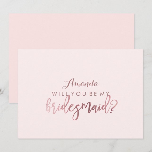 PixDezines Imitate Rose Gold werden Sie sein... Einladung (Vorne/Hinten)