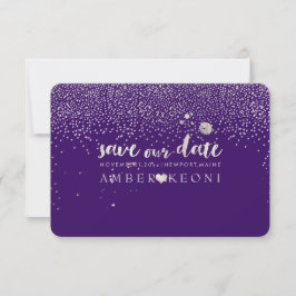 PixDezines-Imitate Silber/Rett-Datum/DIY-Farbe Save The Date