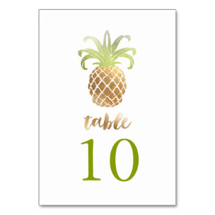 PixDezines Imitats Ananas/Tafelkarten Tischnummer