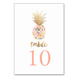PixDezines Imitats Ananas/Tafelkarten Tischnummer