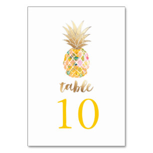 PixDezines Imitats Ananas/Tafelkarten Tischnummer