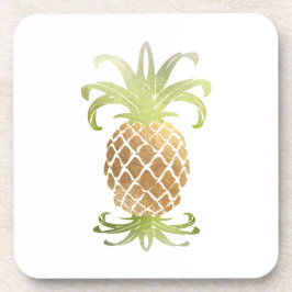 PixDezines Imitats Gold Ananas/DIY Hintergrund Getränkeuntersetzer