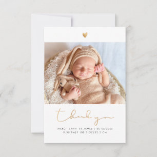 PixDezines Imitats Gold Baby Dusche Vielen Dank Dankeskarte