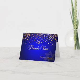 PixDezines Imitats Gold Confetti, Royal Blu Vielen Dankeskarte