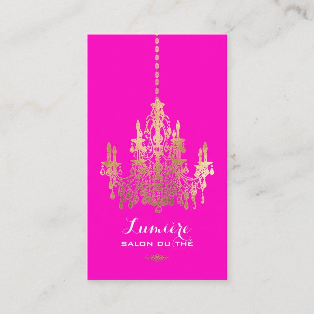PixDezines Imitats Gold Foil-Kronleuchter/DIY-Farb Visitenkarte (Vorderseite)