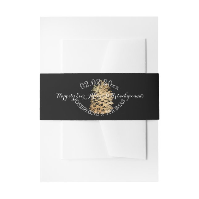 PixDezines Imitats Gold Pinecone/DIY Hintergrund Einladungsbanderole (Vorderseite Beispiel)