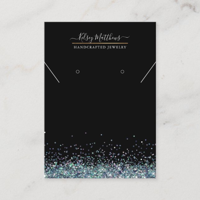 PixDezines Imitats Holographic Confetti Business C Visitenkarte (Vorderseite)