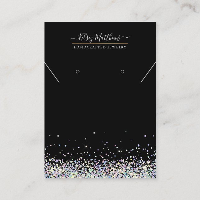 PixDezines Imitats Holographic Confetti Visitenkarte (Vorderseite)
