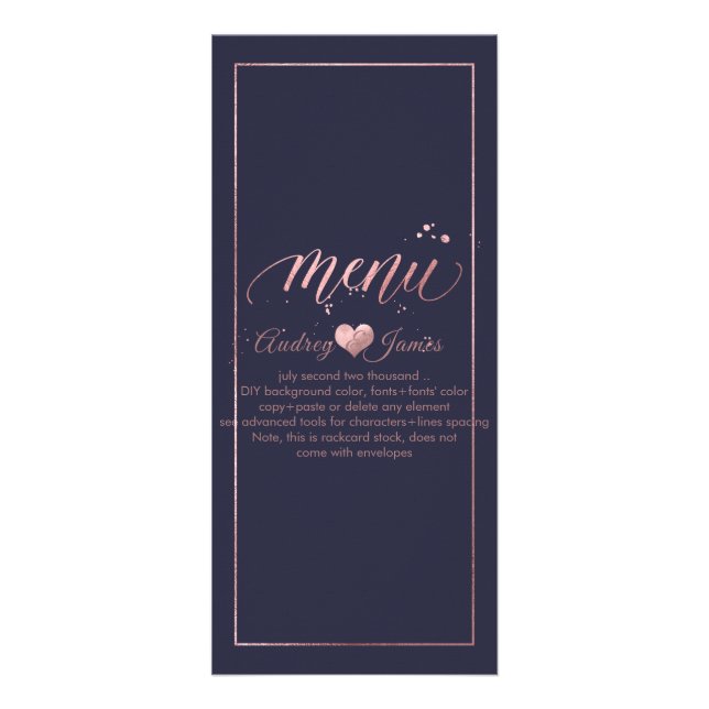 PixDezines Imitats Rose Gold Calligraphy Script Me Werbekarte (Vorne)