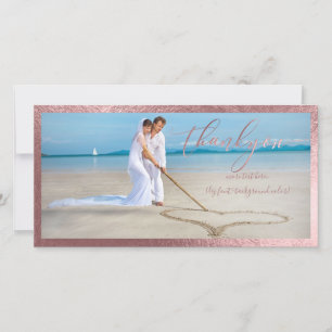 PixDezines Imitats Rose Gold/danke Ihnen Hochzeit Dankeskarte
