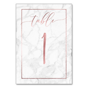 PixDezines Imitats Rose Gold/Tabelle Nr. 1+/Marmor Tischnummer