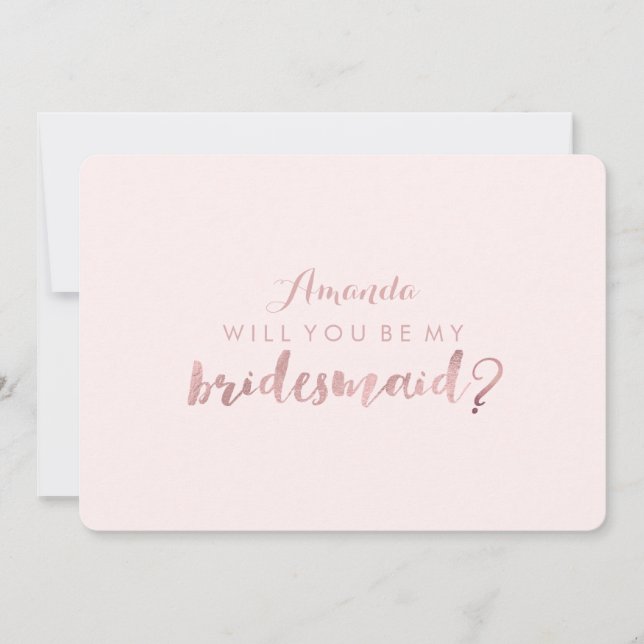 PixDezines Imitats Rose Gold werden Sie sein. Brid Einladung (Vorderseite)