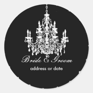 PixDezines in düsteren Farben, Kronleuchter/2 Farb Runder Aufkleber