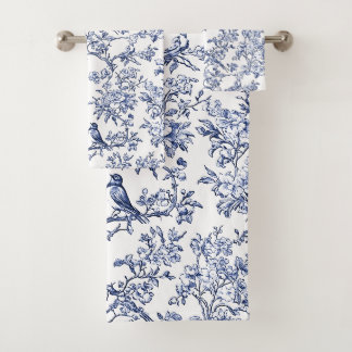 PixDezines Indigo Bleu Chinoiserie, Oiseaux Pivoin