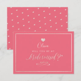 PixDezines-Iridescent Blush Pink, Bridesmaid Einladung