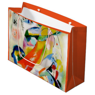 PixDezines Kandinsky 1914/abstrakte Wandverkleidun Große Geschenktüte