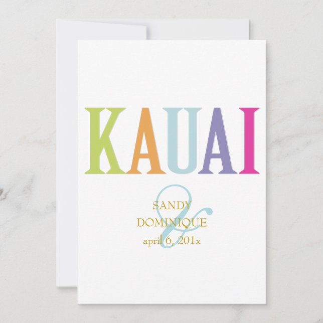 PixDezines Kauai/DIY-Farben Einladung (Vorderseite)