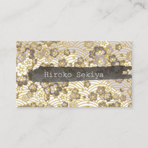 PixDezines kimono/Imitats chirimen/sakura Visitenkarte