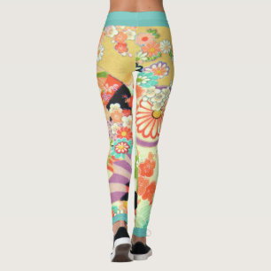 PixDezines Kimono/Peonies/Kirschblüten Leggings