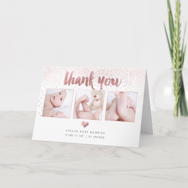 PixDezines Kinderdusche/Fotos Vielen Dank Dankeskarte (Vorderseite)