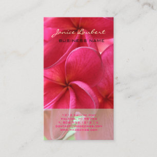 PixDezines KONA PINK PLUMERIAS Visitenkarte