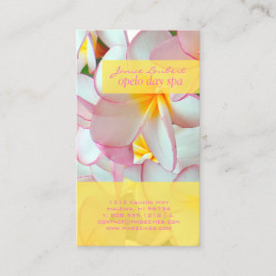PixDezines KONA PINK PLUMERIAS Visitenkarte