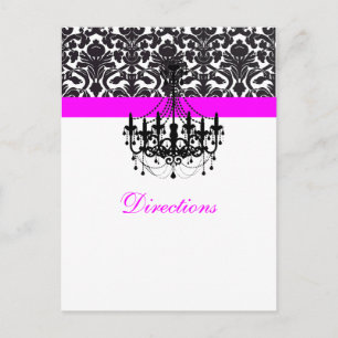 PixDezines Kronleuchter+Flora+Damask Richtungskart Postkarte