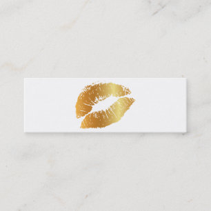 PixDezines Kuss mit goldenen Lippen Mini Visitenkarte