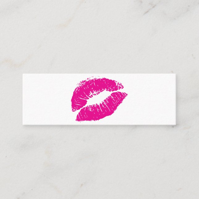 PixDezines küsst heiße rosa Lippen Mini Visitenkarte (Vorderseite)