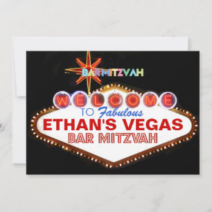PixDezines las vegas Bar Mizwa Einladung