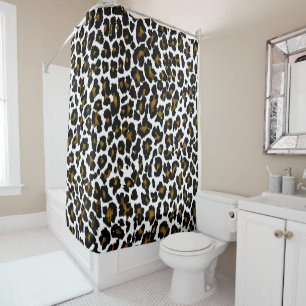 PixDezines Leopard/DIY-Hintergrund Duschvorhang