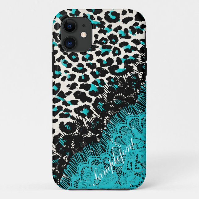 PixDezines Leopard-Flecken/Imitat Case-Mate iPhone Hülle (Rückseite)