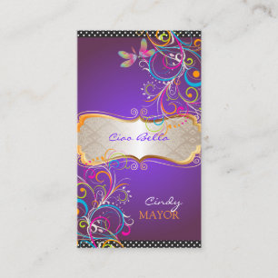 PixDezines Libellen/Royal Purple Visitenkarte