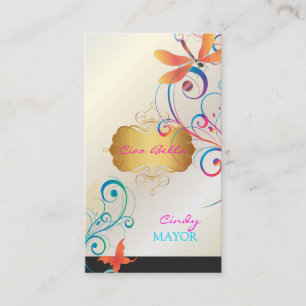 PixDezines Libellen Schmetterlinge Regenbogen Wirb Visitenkarte