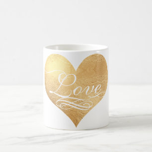 PixDezines Liebe/Herz/unechtes Gold/DIY-Hintergrun Kaffeetasse