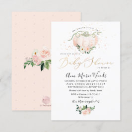 PixDezines Lil Blush Pumpkin Baby Shower Einladung