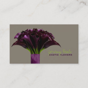 PixDezines lila Calla/Deuy-Hintergrundfarbe Visitenkarte