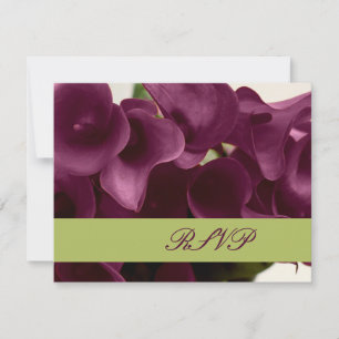 PixDezines lila Calla-Lilien RSVP Karte