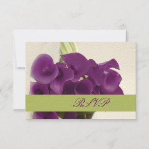 PixDezines lila Calla-Lilien RSVP Karte