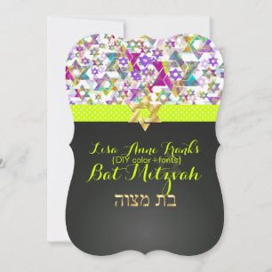 PixDezines lila/DIY color/Zebra/Bat Mitzvah Einladung